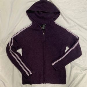 ☘️ W/S Sarah Spencer Merino 100% Italian Wool Full Zip Hoodie Cardigan